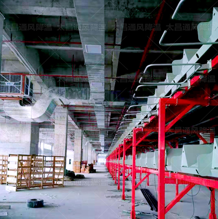 極兔物流分揀車間通風(fēng)降溫案例